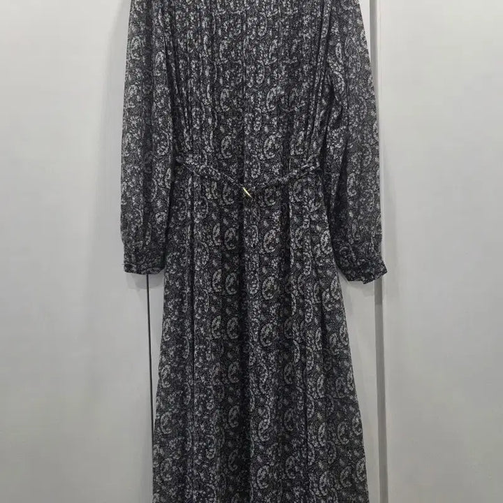 [BUNJANG] Chiffon Paisley Pleated Long Dress / 쉬폰 플리츠 페이즐리 롱원피스