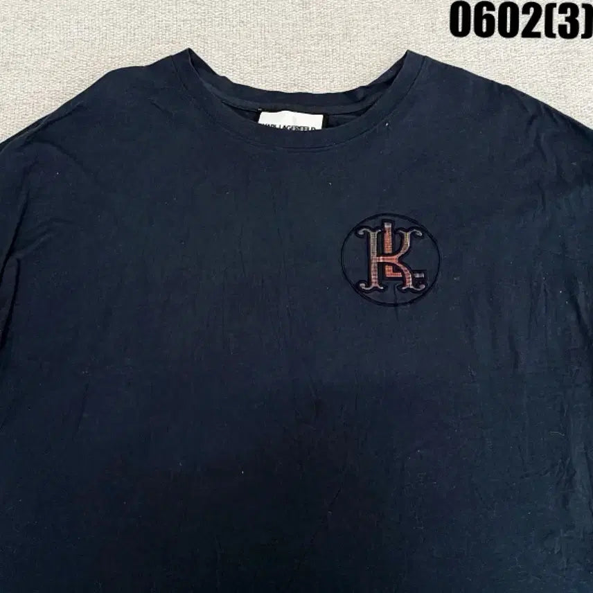 [BUNJANG] Karl Lagerfeld Basic Logo T-Shirt Black / 칼라거펠트 반팔 티셔츠 100 0602