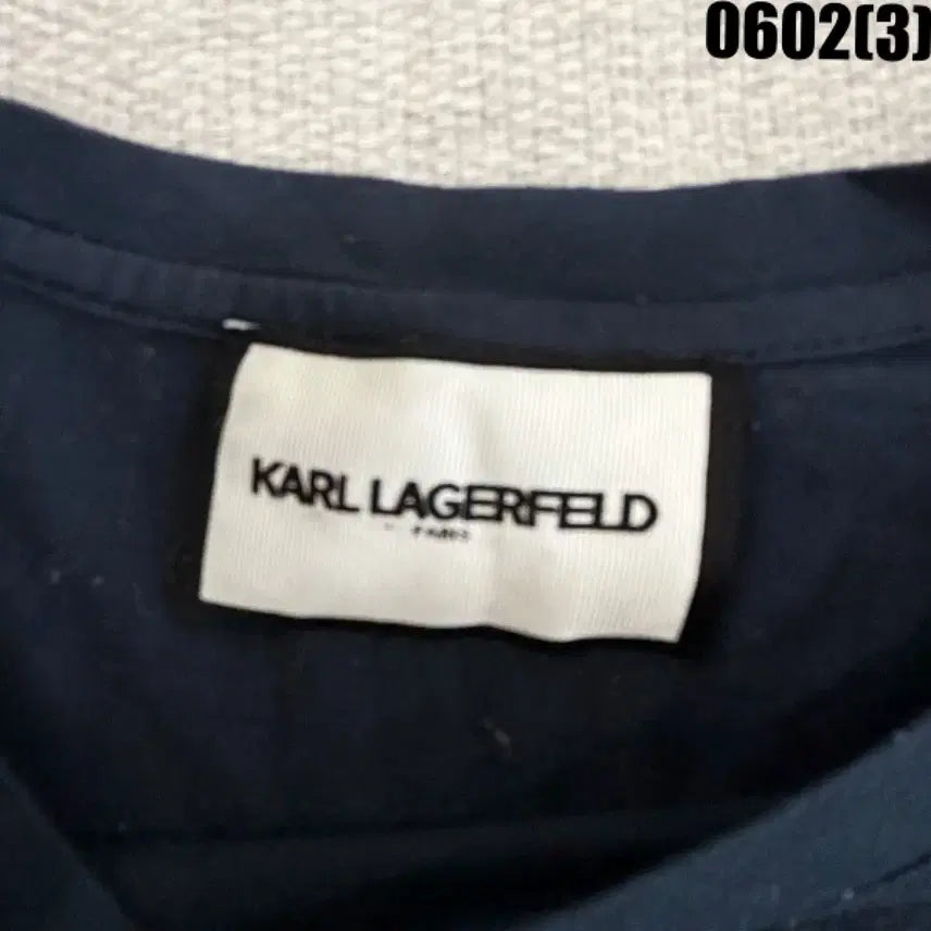 [BUNJANG] Karl Lagerfeld Basic Logo T-Shirt Black / 칼라거펠트 반팔 티셔츠 100 0602