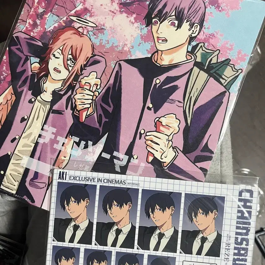 [BUNJANG] Chainsaw Man Razeg Special Goods Colored Paper, Angel Devil Aki , Proof Photo / 체인소맨 레제편 특전 색지 엔젤천사 아키 증명사진 증사