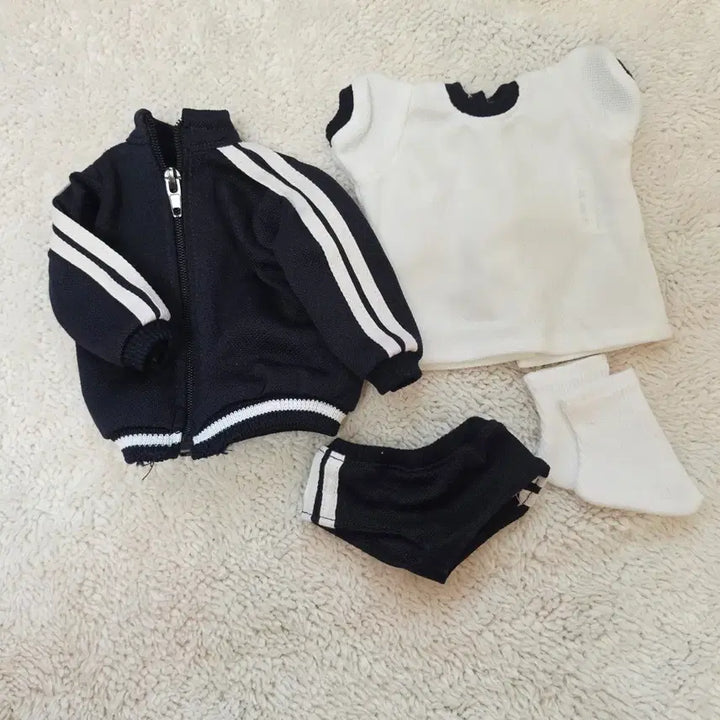 [BUNJANG] Baby Doll Training Suit Set (Navy) / 베이비돌인형옷 트레이닝복 세트(곤색)
