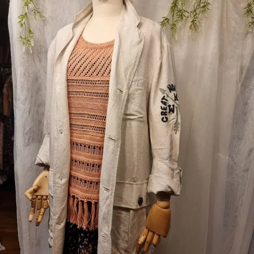 [SOLD OUT] 새옷 M 레이온 린넨 루즈핏 자켓 써스데이아일랜드
