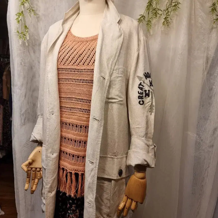[SOLD OUT] 새옷 M 레이온 린넨 루즈핏 자켓 써스데이아일랜드