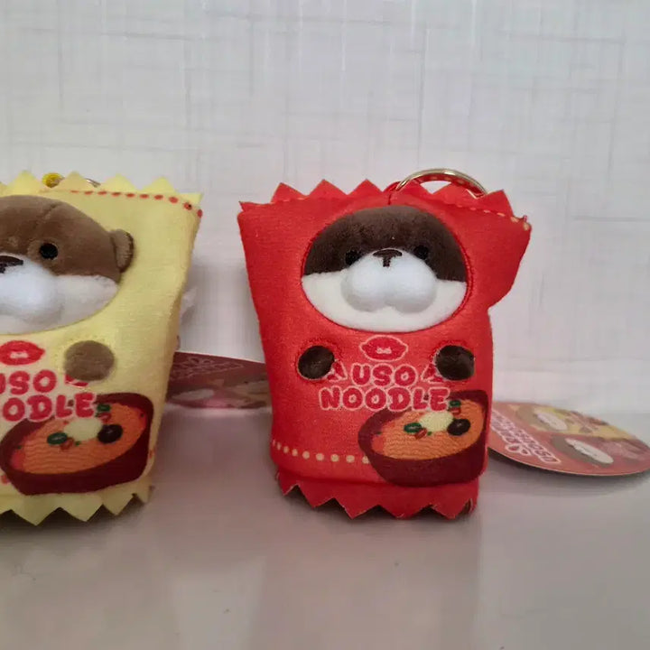 [BUNJANG] Woosoo Woosoochan Noodle Costume Keyring Doll Set / 우소우소짱 누들 코스튬 키링 인형 세트