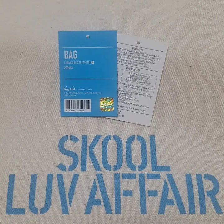 [BUNJANG] BTS (Bangtan Boys) School Luv Affair Eco Bag &amp; Dynamite Sticker Bundle Set / 방탄소년단 BTS 에코백 / 스티커