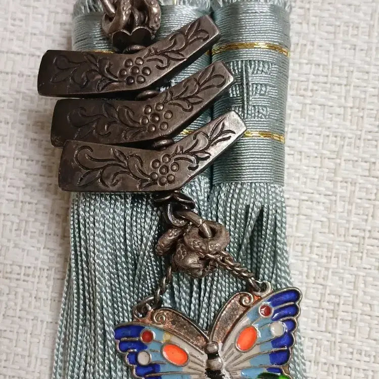 [BUNJANG] Silver Norigae Ornament with Butterfly Decoration / 은노리개장신구