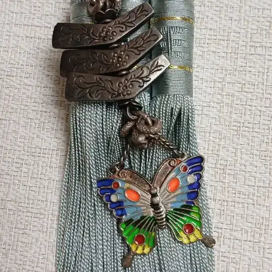 [BUNJANG] Silver Norigae Ornament with Butterfly Decoration / 은노리개장신구