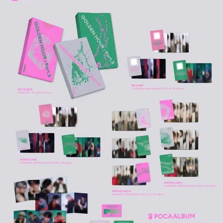 [BUNJANG] ATEEZ GOLDEN HOUR Part.5 TokTok Set Full Components / 에이티즈 앨범 톡톡세트 전구성 팝니다