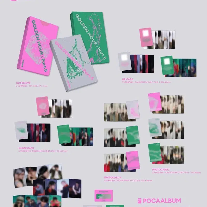 [BUNJANG] ATEEZ GOLDEN HOUR Part.5 TokTok Set Full Components / 에이티즈 앨범 톡톡세트 전구성 팝니다
