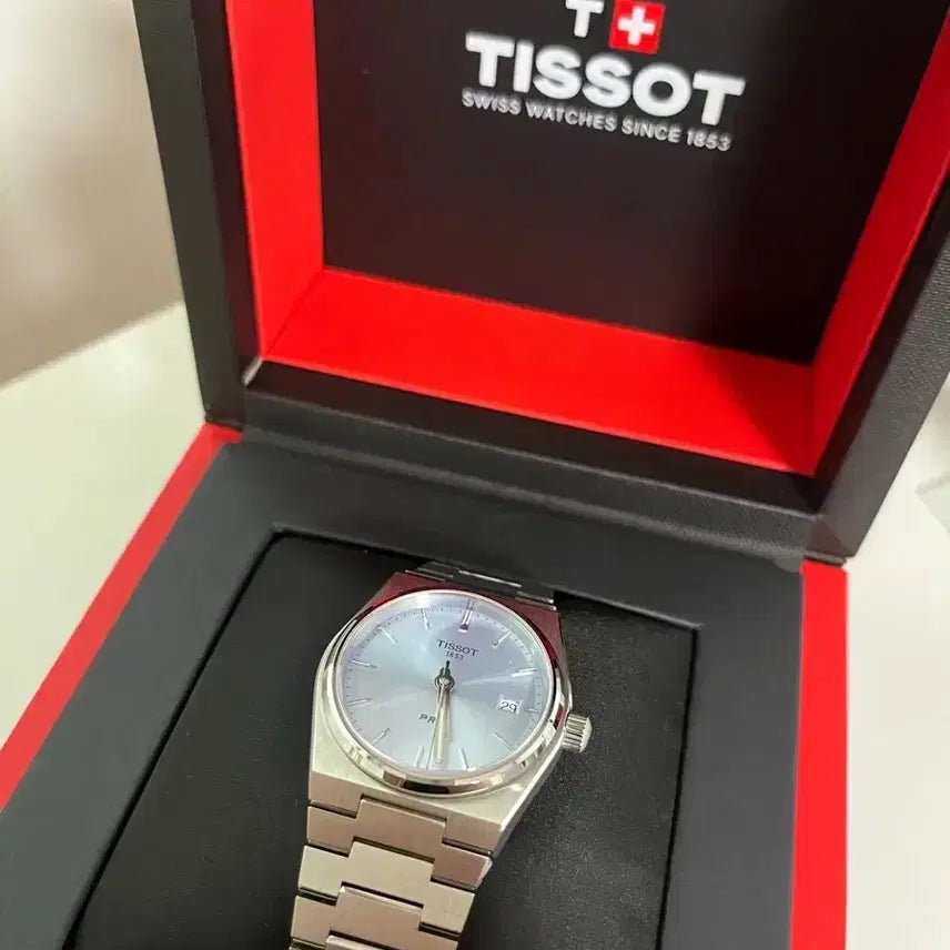 [BUNJANG] Tissot PRX 35mm Quartz Steel Light Blue Watch / 티쏘PRX 35mm쿼츠스틸 라이트블루