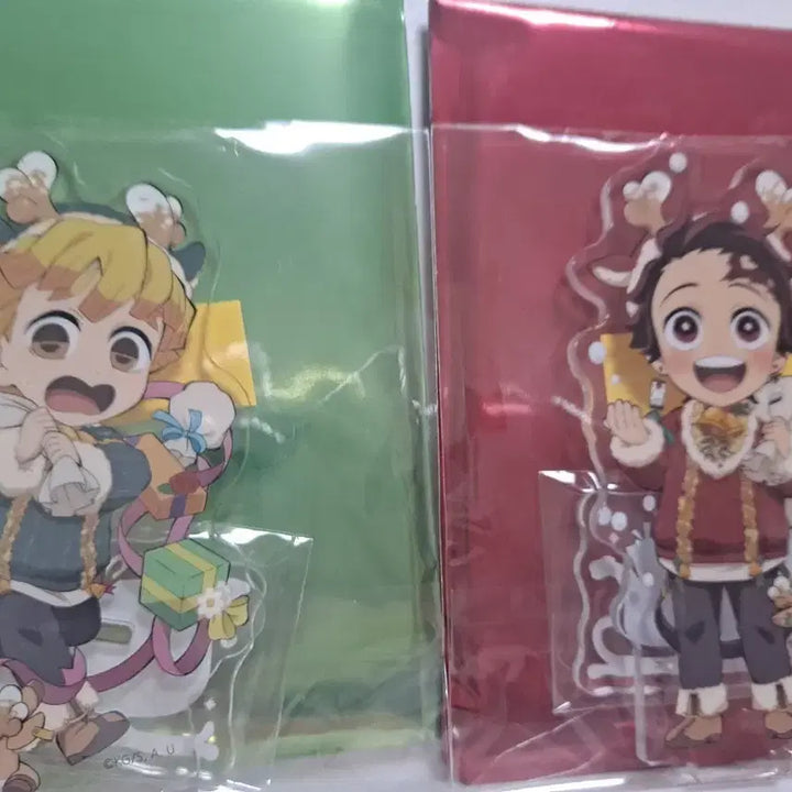 [BUNJANG] Demon Slayer Christmas Tanjiro &amp; Zenitsu Acrylic Stand Set / 귀멸의 칼날 아크릴 스탠드 크리스마스 탄지로 젠이츠