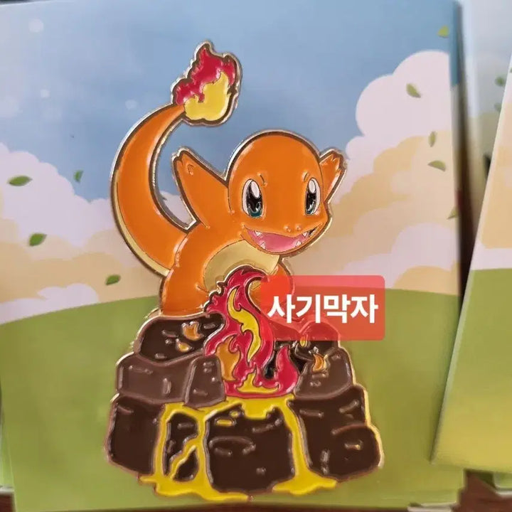 [BUNJANG] Leeak Toast Pokemon Badge Charmander / 이삭토스트 포켓몬뱃지 파이리