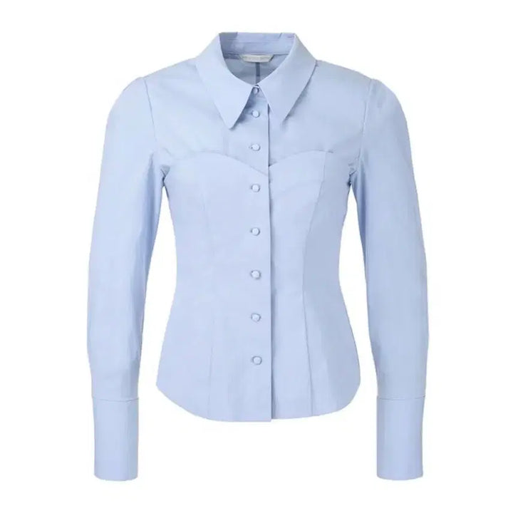 [BUNJANG] BAU Zenia Bustier Blouse Light Blue / BAU zenia뷔스티에블라우스 라이트블루