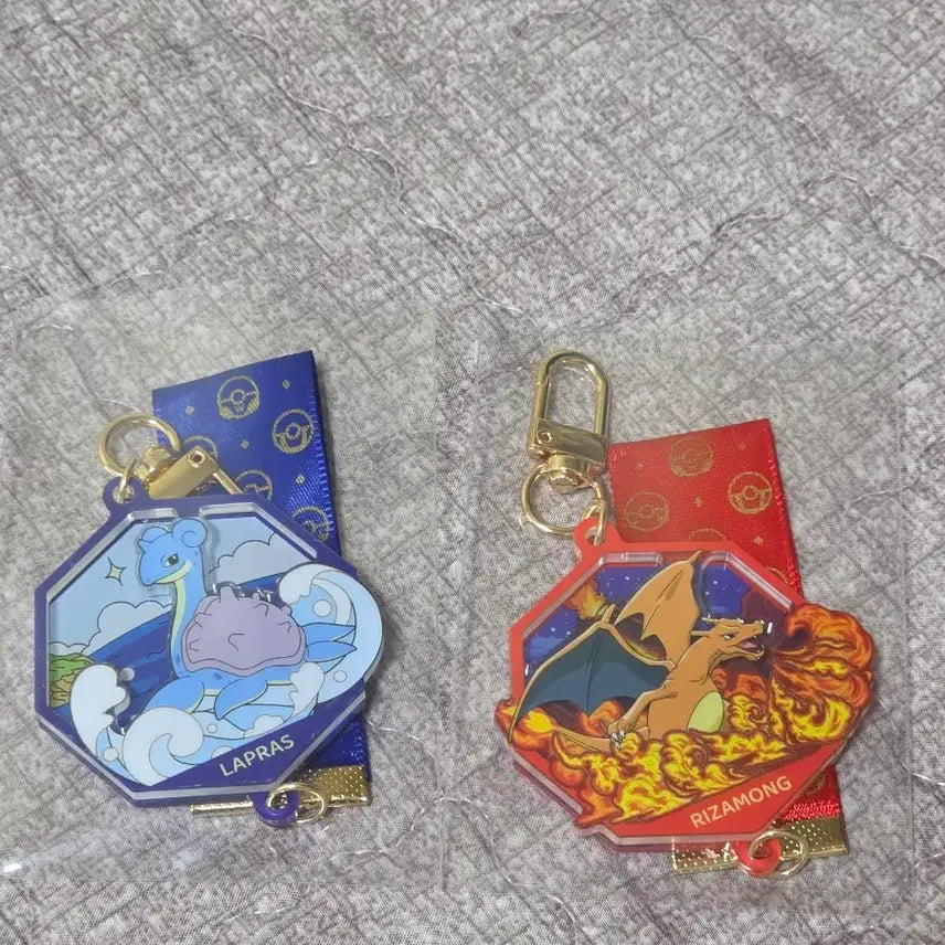 [BUNJANG] Pokemon Diorama 3D Keyring Bundle Set (Lapras, Charizard) / [일괄] 포켓몬 디오라마 입체 키링(라플라스, 리자몽)