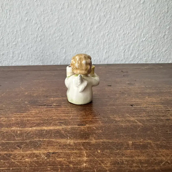 [BUNJANG] Geobel "W. Germany" Porcelain Angel Candle Holder / 독일)빈티지 Geobel 종든 천사촛대