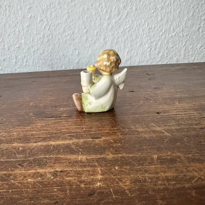 [BUNJANG] Geobel "W. Germany" Porcelain Angel Candle Holder / 독일)빈티지 Geobel 종든 천사촛대