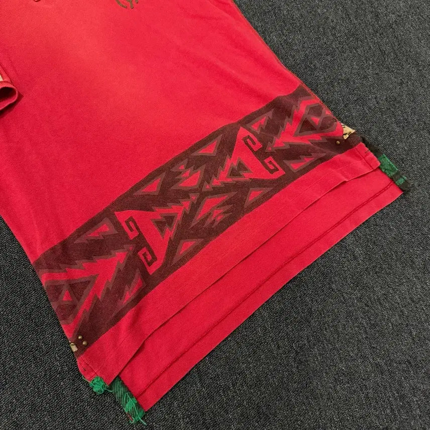 [BUNJANG] Polo Ralph Lauren Big Pony Sashiko Detail Polo T-Shirt / 폴로 랄프로렌 빅포니 사시코 디테일 카라 티셔츠