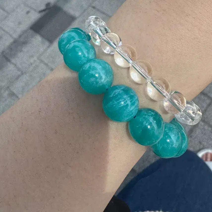 [BUNJANG] Amazonite Gemstone Bracelet / 아마조나이트 원석 팔찌 팔아요!