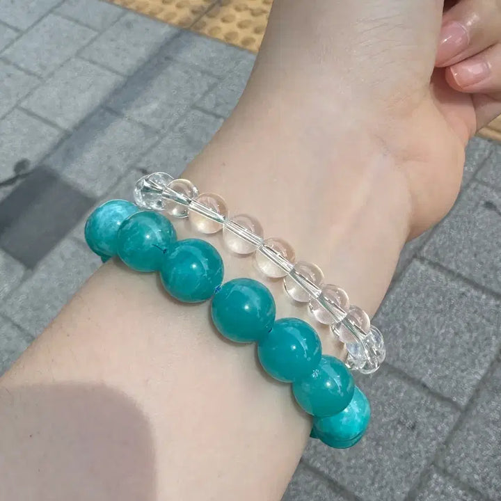 [BUNJANG] Amazonite Gemstone Bracelet / 아마조나이트 원석 팔찌 팔아요!