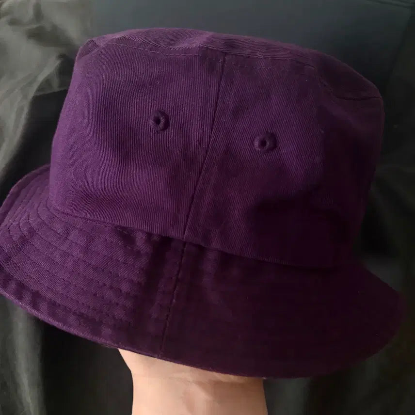 [BUNJANG] Stussy Double Logo Bucket Hat Purple L/XL / 스투시 버킷햇 더블로고 퍼플 모자 캡 L/XL