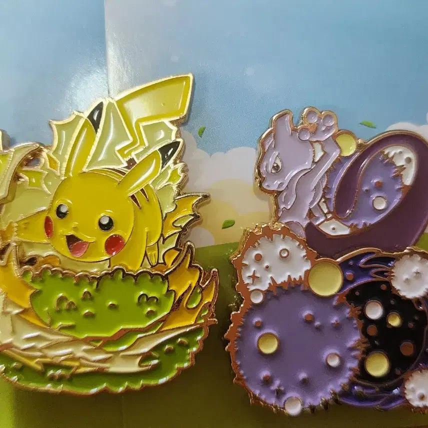 [BUNJANG] Pikachu Mewtwo Exeggcute Pokémon Badge Bundle Set / 피카츄 뮤츠 이삭 토스트 포켓몬뱃지 일괄