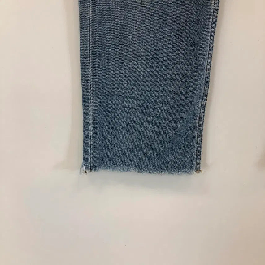 [BUNJANG] Calvin Klein White Leather Patch Cut-off Denim Jeans W27 / ck 캘빈클라인 화이트레더패치 컷팅 데님진 25-26 인치