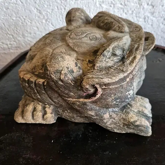 [BUNJANG] Wooden Toad Figurine / 복두꺼비