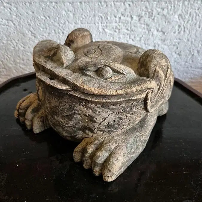 [BUNJANG] Wooden Toad Figurine / 복두꺼비
