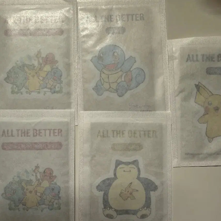 [BUNJANG] All The Better Pokemon Giant Sticker Random Bundle Set / (새제품) 일괄 올더베러 포켓몬 대왕 스티커 랜덤