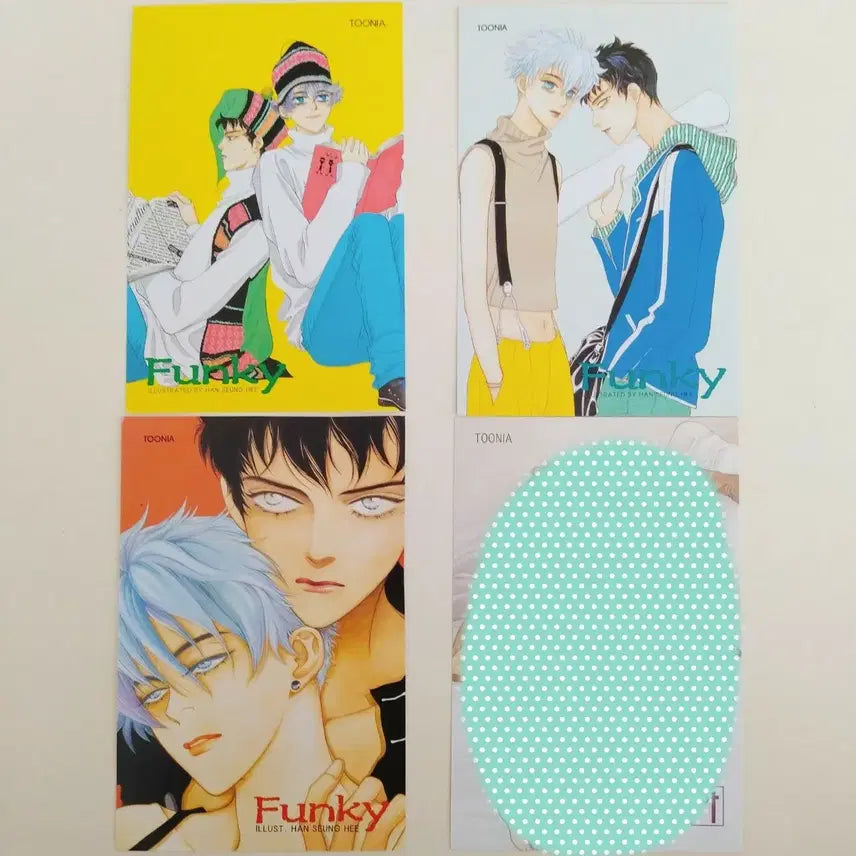 [BUNJANG] Han Seung-hee Funky Comic Postcards Set / 한승희 펑키 만화 엽서 / 고전 문구 순정만화 빈티지 일러스트 만화책