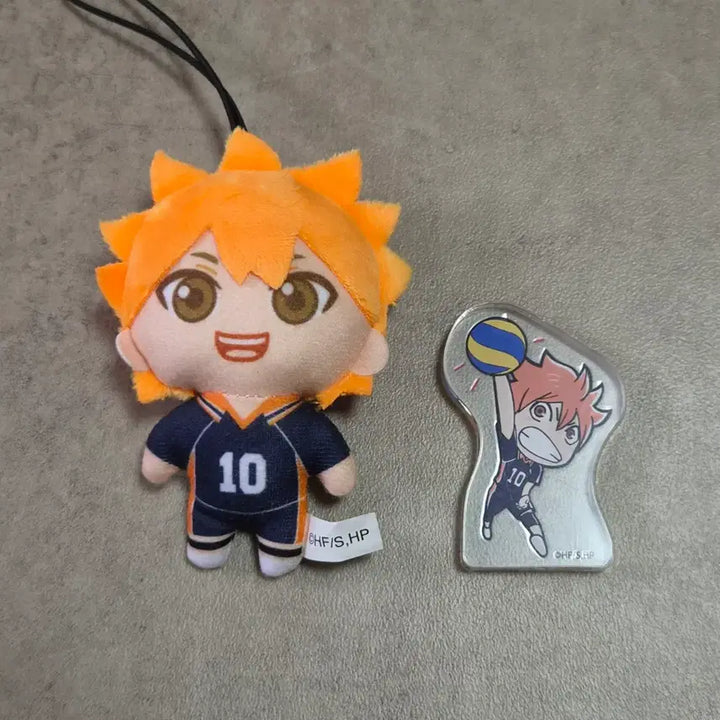 [BUNJANG] Haikyuu!! Hinata Shoyo Plush Charm Acrylic Stand / 하이큐 누이구루미 마스코트 인형 키링 히나타 쇼요 다이소 아크릴 코롯토