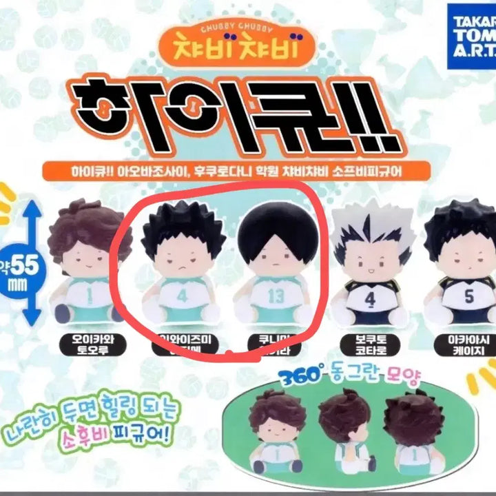 [BUNJANG] Haikyuu!! Chabichabi Gacha Set (Iwaizumi, Kunimi) / 원가이하양도) 하이큐 챠비챠비 가챠 일괄 이와이즈미 쿠니미 아오바죠사이