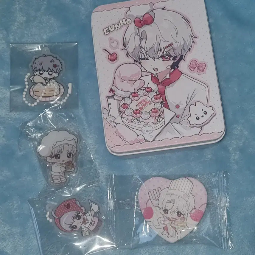 [BUNJANG] Eunho Lucky Draw Bundle Set (Tin Case/Pin Button/Acrylic) / 은호 생카 스케어 럭드 가챠 일괄 (틴케이스/핀버튼/아크릴)