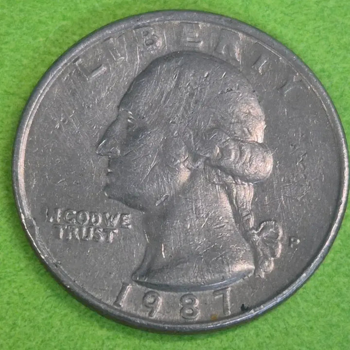 [BUNJANG] 1987 US Quarter Dollar Coin / 1987 미국 쿼터달러 동전  M3174