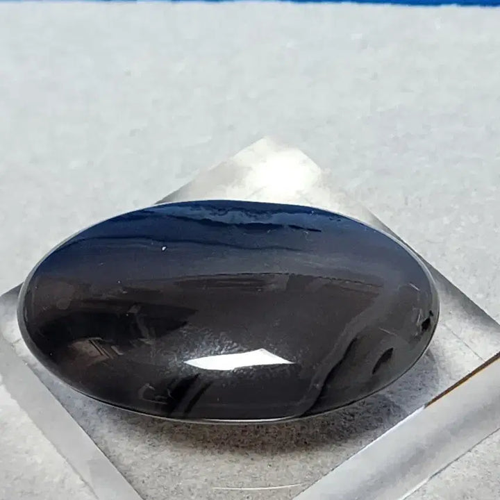[BUNJANG] Natural Crystal Black Agate Stone with Stand / 천연 크리스탈 흑마노석 아케이트+받침대