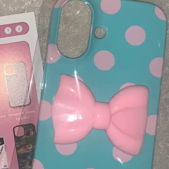 [BUNJANG] Kute Shop Dot Ribbon iPhone 17 Phone Case / Kute Shop 리본 도트 아이폰 17 폰케이스