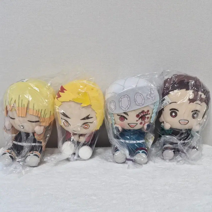 [BUNJANG] Demon Slayer 4-Piece Character Doll Set (25cm) / 일본정품 귀멸의칼날 인형 4종세트 25cm