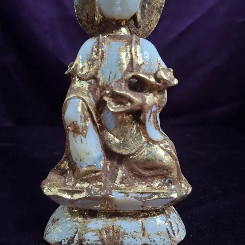 [BUNJANG] White Jade Guanyin Bodhisattva Statue / 백옥 관음보살