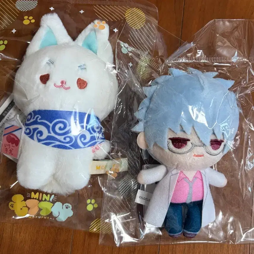 [BUNJANG] Gintama Ginpachi-sensei Gintoki Mofusafa Pucci Fuwa Plush Doll Bundle Set / 일괄 ) 은혼 긴파치 센세 삼젯 긴토키 모후후사 누이 푸치후와