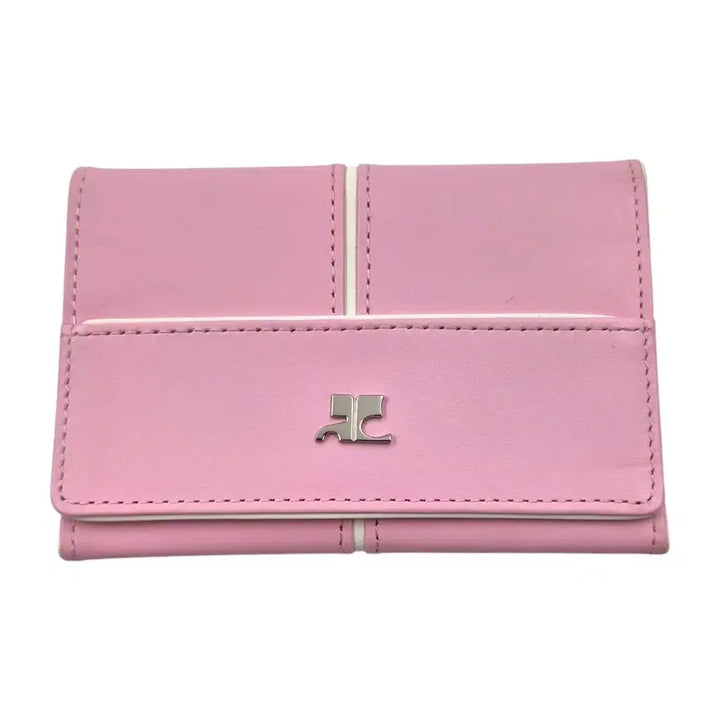 [BUNJANG] Courreges 90s Limited Strawberry Milk Leather Card Wallet / 90s 한정 꾸레쥬 딸기 우유 레더 카드 지갑