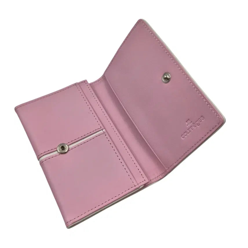 [BUNJANG] Courreges 90s Limited Strawberry Milk Leather Card Wallet / 90s 한정 꾸레쥬 딸기 우유 레더 카드 지갑