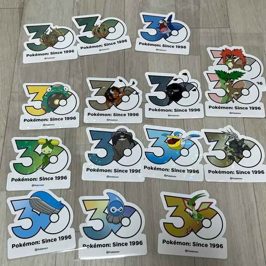 [BUNJANG] Pokemon 30th Anniversary Stickers / 포켓몬스터 30주년 스티커