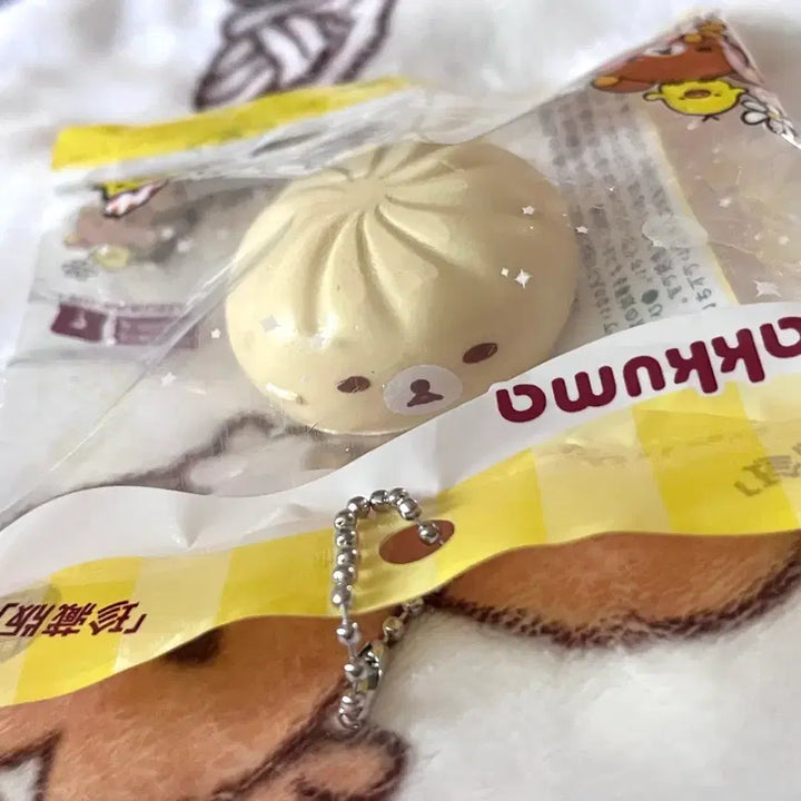 [BUNJANG] Rilakkuma Steamed Bun Squishy Keychain / 코리락쿠마 찐빵 말랑이 스퀴시 키링