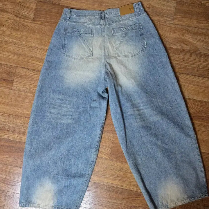 [BUNJANG] Mikene Wide Denim Pants / 미케네 와이드 데님 바지 판막