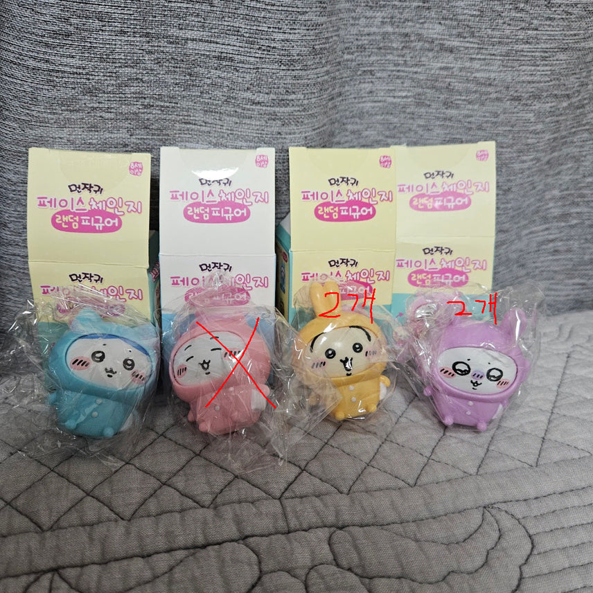 [BUNJANG] Chiikawa Face Change Random Figure / 먼작귀 치이카와 페이스 체인지 랜덤 피규어