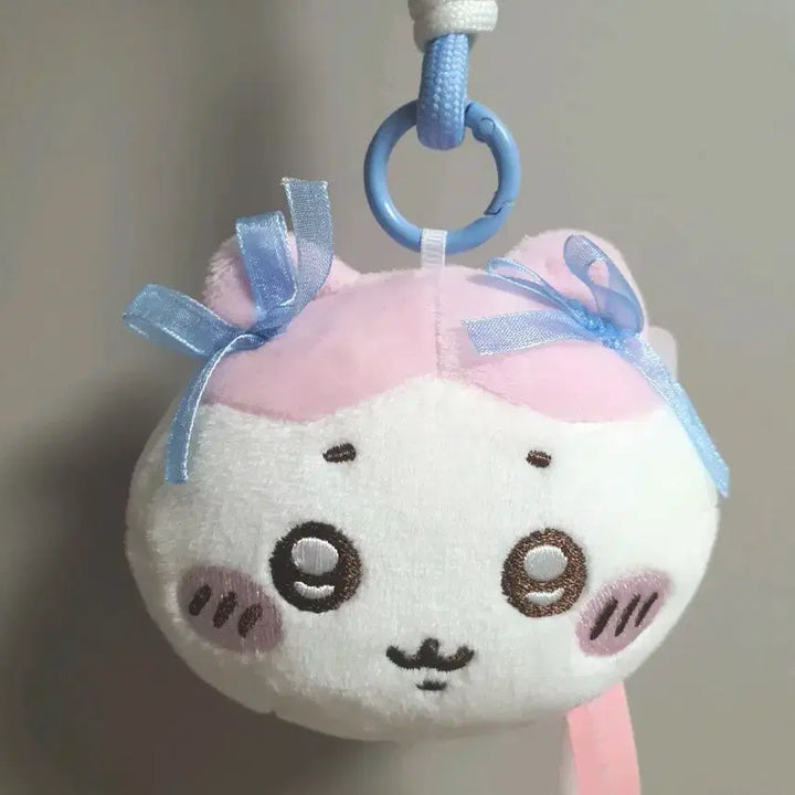 [BUNJANG] Chikawa Miniso Ribbon Series Hachiware Keyring (Pink) / 리본 핑크 하치와레 키링 치이카와 미니소 리본 시리즈 키링