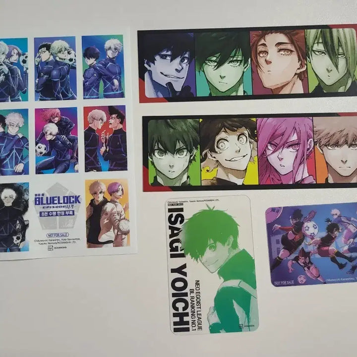 [BUNJANG] Blue Lock Goods Sticker &amp; Postcard 5 Types Set / 블루록 굿즈 스티커 엽서 5종