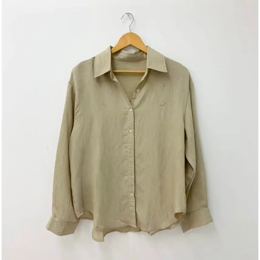 [BUNJANG] Khaki Beige Linen Shirt / 카키베이지 린넨 셔츠