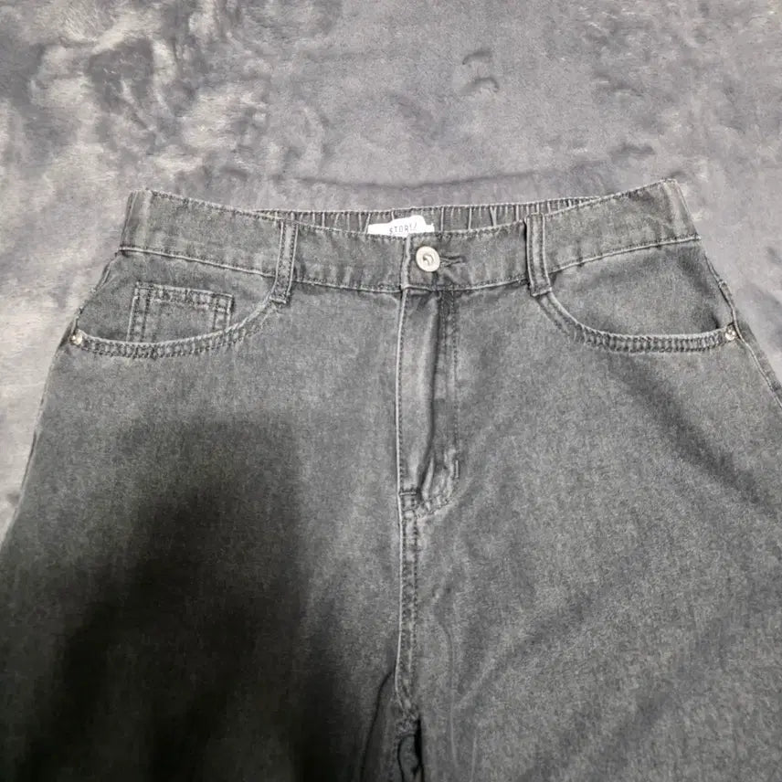 [BUNJANG] Lomistory Cool Wide Banding Denim Pants Summer / (1)여성 로미스토리 쿨 와이드 밴딩 데님 팬츠 여름