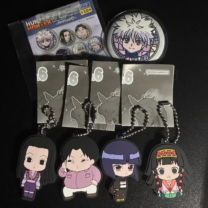 [BUNJANG] Hunter x Hunter Killua Zoldyck Family Illumi Gacha Keychain Rubber Charm Set / 헌터헌터 헌헌 키르아 뱃지 조르딕 가문 이르미 가챠 키링 고무
